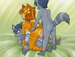  anal anthro anus balls bow breasts cat coon_twins_(risingdragon) cub double_penetration feline female green_eyes hair hi_res male male/female mammal nude penetration penis procyonid pussy raccoon risingdragon tabitha_(risingdragon) yellow_eyes young 