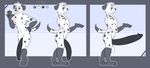  anthro balls canine dalmatian dog erection flaccid humanoid_penis hyper hyper_penis komponi looking_at_viewer male mammal model_sheet nipples nude penis smile solo wide_hips 