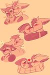  &lt;3 blush canine cute dutch_angel_dragon fur girly holidays horn kissing licking male male/male mammal multicolored_fur penni-chan69 scarf sleeping tongue tongue_out two_tone_fur valentine&#039;s_day wolf wulfgang_cadenza 
