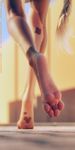  3d_(artwork) ambiguous_gender anthro canine chinese_crested_dog claws digital_media_(artwork) digitigrade dog foot_focus hindpaw jinjing-yu mammal nude pawpads paws photorealism solo tchaikovsky2 toe_claws walking 