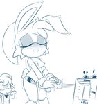  2018 anthro areola biting_lip blush breasts bunnie_rabbot chipmunk clothed clothing cybernetics cyborg dildo duo eyes_closed female fur hair hearlesssoul lagomorph machine mammal masturbation nipples one_breast_out penetration pussy rabbit rodent sally_acorn sex_toy solo_focus sonic_(series) vaginal vaginal_penetration 