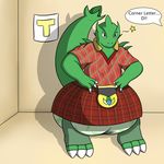  diaper kilt kitscat male nintendo pok&eacute;mon pok&eacute;mon_(species) tyranitar video_games 