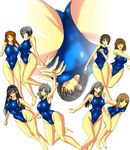  6+girls 9girls breasts cameltoe cleavage highres large_breasts multiple_girls nipples swimsuit 