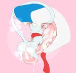  2018 ambiguous_gender backsash big_butt blush butt canine clothing digital_drawing_(artwork) digital_media_(artwork) drooling duo fur hair in_mouth legendary_pok&eacute;mon lucario mammal mew mouth_shot nintendo open_mouth oral_vore pok&eacute;mon pok&eacute;mon_(species) saliva scarf simple_background size_difference smile teeth tongue tongue_out video_games vore 