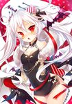  :o artist_name azur_lane bangs bare_shoulders black_bow black_dress blush bow box breasts chain china_dress chinese_clothes cleavage commentary_request dated diagonal_stripes dress eyebrows_visible_through_hair fang hair_between_eyes hair_bow hair_ornament heart heart-shaped_box heart_hair_ornament heart_in_eye koyama_sao long_hair looking_at_viewer medium_breasts parted_lips polka_dot red_eyes short_dress side_slit sidelocks silver_hair sleeveless sleeveless_dress solo sparkle striped symbol_in_eye twintails vampire_(azur_lane) very_long_hair white_background 
