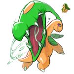  ambiguous_gender bayleef emererre_(artist) hybrid looking_back low_res mawile nintendo open_mouth pok&eacute;mon pok&eacute;mon_(species) pok&eacute;mon_fusion red_eyes saliva simple_background solo sprite video_games white_background yellow_skin 