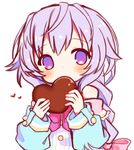  blush box braid chocolate chocolate_heart gift heart holding holding_gift long_hair looking_at_viewer manabu_(mnbmtk) neptune_(series) purple_eyes purple_hair pururut solo valentine 