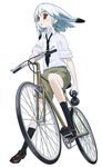  :o animal_ears bare_arms bicycle binoculars black_footwear black_neckwear brown_footwear bunny_ears collared_shirt floppy_ears full_body green_shorts ground_vehicle holding holding_binoculars inubou loafers looking_away necktie open_mouth original pocket red_eyes shirt shoes short_hair shorts simple_background sitting socks solo tongue usagi_(inubou) wheel white_background white_hair white_shirt 