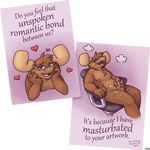  &lt;3 2018 antlers card cervine cum english_text holidays horn looking_at_viewer male mammal masturbation moose nanimoose nude open_mouth penis sitting teeth text valentine&#039;s_day 