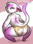  &lt;3 anthro anus big_butt blattarieva butt cat clothing crotchless_panties crouching feline female fur justine looking_at_viewer looking_back mammal notched_ear panties pink_fur presenting presenting_hindquarters purple_eyes pussy raised_heel raised_tail rear_view solo thick_thighs underwear white_fur 