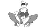  2018 anthro big_breasts biting_lip blush breasts brolly_ferret female ferret fingering mammal mustelid navel nipples pussy_juice solo spread_legs spreading vaginal vaginal_fingering vr_headset yawg 