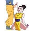  1boy 1girl breasts chi-chi_(dragon_ball) cum dragon_ball dragonball_z funsexydragonball penis son_gokuu 