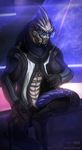  2017 abs alien bar big_penis clothing garrus_vakarian huge_penis jacket long_penis looking_at_viewer male mass_effect mass_effect_3 muscular muscular_male nightclub open_jacket open_pants pants penis precum presenting presenting_penis purple_penis solo todex turian video_games 