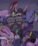  2018 alien arthropod beast_wars claws cuntboy cuntboy/male cybertronian decepticon digital_media_(artwork) dinosaur drooling duo fingering grey_body humanoid intersex intersex/male machine male megatron_(beast_wars) open_mouth predacon pussy pussy_juice red_eyes robot roddylovelychild saliva scalie scorponok simple_background smile teeth theropod transformers tyrannosaurus_rex vaginal vaginal_fingering yellow_eyes 