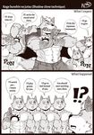  2018 abs anthro biceps big_muscles canine clothing comic fox fur greyscale hi_res male mammal monochrome muscular muscular_male naruever pecs tattoo 