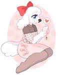  &lt;3 anthro bow canine clothing cocker_spaniel cute dog dress fay_spaniel female fur loppyrae mammal nintendo solo spaniel star_fox video_games white_fur 