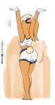  2018 big_butt breasts butt clothing female joaoppereiraus lagomorph lola_bunny looney_tunes mammal pose rabbit rear_view shaking_butt shorts side_boob solo warner_brothers 