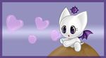  &lt;3 2006 bat biped blowing_bubbles bubble bubble_wand chao character_chao cute dark_chao digital_drawing_(artwork) digital_media_(artwork) eyelashes fan_character female feral front_view full-length_portrait holding_object kitjoyuki mammal membranous_wings nude open_mouth portrait purple_background purple_border purple_eyes purple_theme purple_wings rouge_chao shadow simple_background sitting solo sonic_(series) wings 