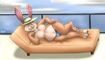  clothing disney lagomorph male mammal rabbit slightly_chubby solo sonnyfox stu_hopps thong zootopia 