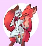  2017 anthro balls blush canine chair_position disney duo female fox from_behind_position grin half-closed_eyes handjob judy_hopps kneeling knot lagomorph male male/female mammal nick_wilde nontoxo nude one_eye_closed open_mouth penetration predator/prey rabbit sex simple_background smile tongue tongue_out vaginal vaginal_penetration zootopia 