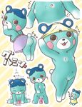 &lt;3 2018 animal_crossing anthro apron bear black_eyes blue_fur blue_hair bluebear_(animal_crossing) blush_sticker butt clothed clothing dildo dildo_sitting enonoe eyes_closed female flat_chested fur hair hi_res japanese_text looking_at_viewer mammal motion_lines multiple_poses naked_apron navel nintendo nipples nude open_mouth panties penetration pose pussy pussy_juice sex_toy simple_background solo sweat text tongue underwear vaginal vaginal_penetration video_games 