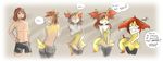  anthro blush braixen butt canine clothing female fur gender_transformation human human_to_anthro luxianne male mammal nintendo nude orange_fur pok&eacute;mon pok&eacute;mon_(species) shorts simple_background solo transformation video_games 