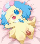  1girl artist_request blue_eyes furry jewelpet one_eye_closed penis pussy sapphire_(jewelpet) solo uncensored 