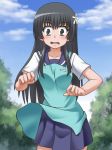  awa black_hair flower green_eyes saten_ruiko school_uniform to_aru_kagaku_no_railgun to_aru_majutsu_no_index 