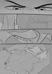  2018 anthro bed bedding blanket canine comic disney duo english_text eyes_closed female fox greyscale inside ittybittykittytittys lying male mammal monochrome nick_wilde on_bed on_side skye_(zootopia) sleeping sound_effects text under_covers zootopia 