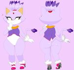  blaze_the_cat butt camel_toe cat clothed clothing cute dream-cassette feline female flat_chested mammal nervous short_stack simple_background solo sonic_(series) wide_hips 