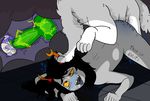  alien becquerel body_writing canine dog female female_on_feral homestuck humanoid justcatballs male male/female male_penetrating mammal ms_paint_adventures troll_(homestuck) vaginal vriska_serket 