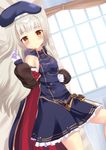  :o azur_lane bangs bare_shoulders beret blue_cape blue_dress blue_hat blunt_bangs blush breasts brown_eyes cape character_name commentary_request curtains detached_sleeves dress dutch_angle eyebrows_visible_through_hair gloves hat highres indoors light_brown_hair long_hair long_sleeves looking_at_viewer looking_to_the_side lying mole mole_under_eye multicolored multicolored_cape multicolored_clothes neu_(frameice) on_back on_bed parted_lips puffy_long_sleeves puffy_sleeves red_cape sleeveless sleeveless_dress small_breasts solo very_long_hair white_gloves window z46_(azur_lane) 