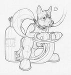  &lt;3 2011 agent_(artist) anthro bdsm bondage bound canine clothed clothing collar english_text fox glue lock male mammal muzzle_(object) muzzled penis rubber shiny simple_background solo text traditional_media_(artwork) 
