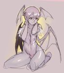  clothing colored_sketch female flat_chested footwear hair humanoid kneeling norasuko not_furry solo tight_clothing wings young 