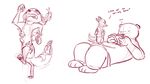  2018 anthro baby bear book canine clothed clothing dialogue dipstick_ears dipstick_tail disney english_text female fox gloves_(marking) group holding_book holding_object ittybittykittytittys lagomorph lying male mammal markings monochrome multicolored_tail nick_wilde nude on_back on_top open_mouth rabbit reading red_and_white running simple_background size_difference skis socks_(marking) tears text white_background young zootopia 