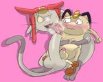  2016 balls blush cat feline grandschemetheme long_tongue male male/male mammal meowth nintendo penis pok&eacute;mon pok&eacute;mon_(species) sweat tongue uncut video_games 