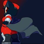  0r0ch1 2018 anthro butt_pose capcom cape cat clothed clothing cosplay digital_media_(artwork) feline female hat m_bison mae_(nitw) mammal night_in_the_woods solo street_fighter video_games 