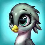  2017 absurd_res avian beak digital_media_(artwork) eyelashes feathered_wings feathers feral friendship_is_magic gabby_(mlp) hi_res my_little_pony setharu solo wings 