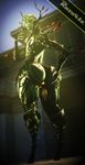  2018 3d_(artwork) big_butt butt digital_media_(artwork) feet female fingers glowing hi_res humanoid leaves looking_at_viewer looking_back machine not_furry nude oberon_(warframe) pinup pose razorsz robot solo source_filmmaker thick_thighs video_games warframe 