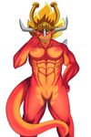  animal_genitalia anthro dragon drum_(buddy_fight) genital_slit male muscular nude scalie slit solo 