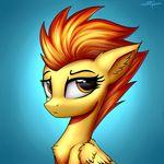  2017 absurd_res digital_media_(artwork) equine eyelashes feathered_wings feathers female feral friendship_is_magic fur hair hi_res mammal my_little_pony pegasus setharu smile solo spitfire_(mlp) wings wonderbolts_(mlp) 