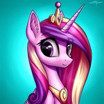  2017 absurd_res digital_media_(artwork) equine eyelashes feathered_wings feathers female feral friendship_is_magic hair hi_res horn long_hair mammal multicolored_hair my_little_pony princess_cadance_(mlp) setharu solo winged_unicorn wings 