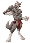  aetherel canine chirenbo clothing digitigrade loincloth male mammal solo wolf 