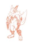  2018 3_toes absurd_res anthro bdsm bulge claws digital_drawing_(artwork) digital_media_(artwork) drone hi_res lizaosan male mammal markings mask monochrome nintendo pok&eacute;mon pok&eacute;mon_(species) simple_background solo standing toe_claws toes video_games white_background zangoose 