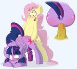  2014 anal anal_penetration animal_genitalia animal_penis anus blush butt cutie_mark dickgirl dickgirl/dickgirl duo equine equine_penis erection feathered_wings feathers feral fluttershy_(mlp) friendship_is_magic fur hair horn intersex intersex/intersex mammal multicolored_hair my_little_pony nude penetration penis pink_hair purple_eyes purple_fur purple_hair sex shadow simple_background standing tongue twilight_sparkle_(mlp) two_tone_hair vein white_background winged_unicorn wings yellow_fur youwannaslap 