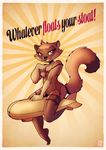  aircraft airship anthro clothing crummles ermine female fox-pop fur hi_res legwear lingerie looking_at_viewer mammal mustelid nipples pinup pose purple_eyes solo text thigh_highs 
