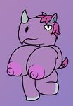  2018 animal_crossing anthro areola big_breasts breasts digital_media_(artwork) female horn huge_breasts hyper hyper_breasts mammal mr.under nintendo nipples nude ren&eacute;e_(animal_crossing) rhinoceros simple_background smile solo video_games 