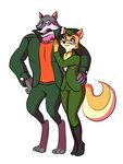  alexandragilici anthro canine clothing duo eyewear female fox glasses hat lt._fox_vixen mammal military_uniform sek_studios seungnyangi smile squirrel_and_hedgehog uniform wolf 