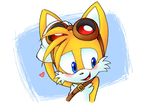  &lt;3 anthro black_nose blue_eyes blush canine clothing eyewear fox fur gloves goggles male mammal miles_prower shanzehpoo smile solo sonic_(series) sonic_boom video_games white_fur yellow_fur 