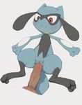  blush disembodied_penis erection feet female feral full_body hi_res looking_down lying male male/female nintendo nude on_back penis pok&eacute;mon pok&eacute;mon_(species) prodding pubes pussy red_eyes riolu semi-anthro simple_background solo_focus spread_legs spreading teeth uncensored video_games white_background youjomodoki 